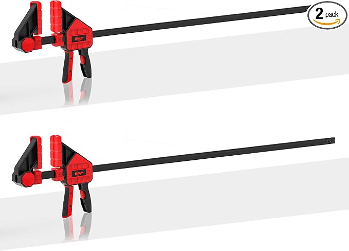 Bar Clamps for Woodworking, 2-Piece 36 Inch Clamps Set with 550 LBS Load Limit, One-Handed Clamp/Spreader, Heavy-Duty Quick-Change F Clamp, Ideal for Woodworking/Carpentry/Home Improvement/DIY