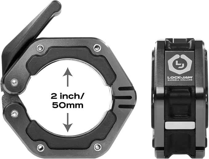 Lock-Jaw Flex Magnetic Barbell Collars/Clamps, 2"/50mm Olympic Bars