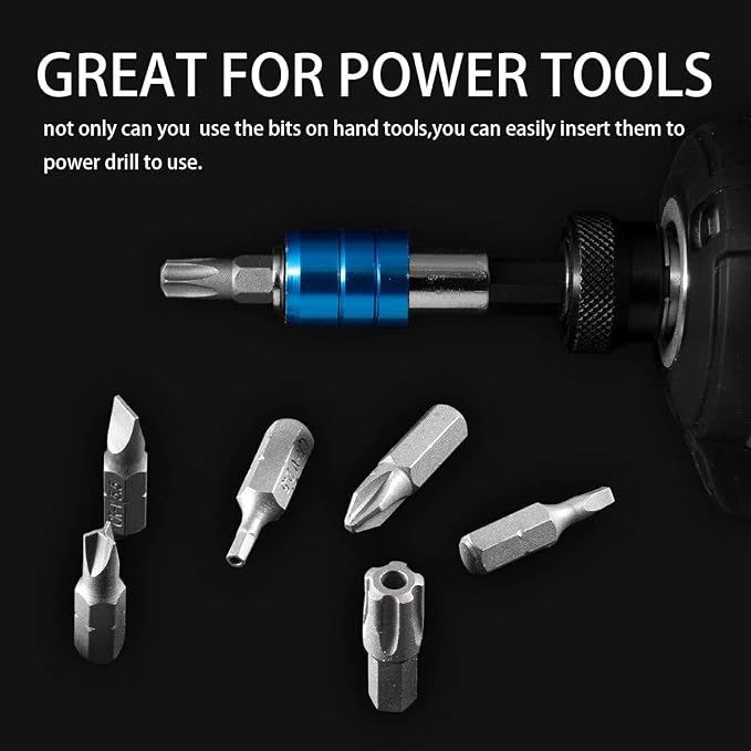 Stark USA 148-Piece Screwdriver Bit Set Hex Tamper Phillips Torx Flat Head Phillips with Storage Case