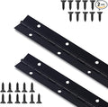 2PCS Heavy Duty Piano Hinge 30 Inch x 1.2 Inch Open Width Stainless Steel Black Continuous Hinge for Cabinet, Door, DIY Wood Boxes, 0.047" Leaf Thickness