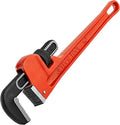Jetech 14-inch Heavy Duty Straight Pipe Wrench, Adjustable Aluminum Plumber Wrench with Floating Hook Jaw and I-Beam Handle, Red