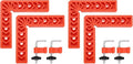 HARFINGTON 4Pcs Corner Clamp 90 Degree 6" Right Angle Clamp Set for Woodworking, ABS Plastic Positioning Square Tool for Picture Frame Box Cabinets Drawers, Orange