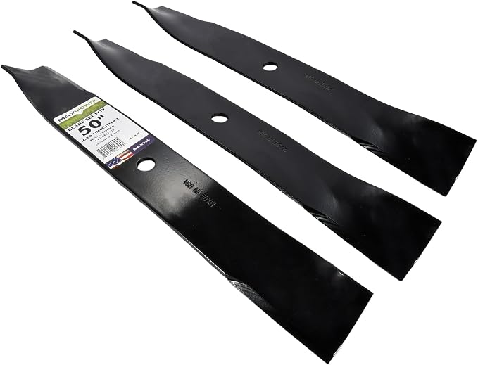 Maxpower 561381B 3 High Lift Blade Set for 50'' Cut Toro Time Cutter Z Mowers Replaces OEM no. 110-6837-03, 112-9759-03, & 115-5059-03