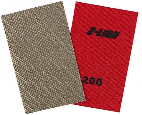 Z-LION Diamond Sandpaper Abrasive Paper Sheets Grit 200 for Sanding Stone Glass Ceramic 2-Pcs