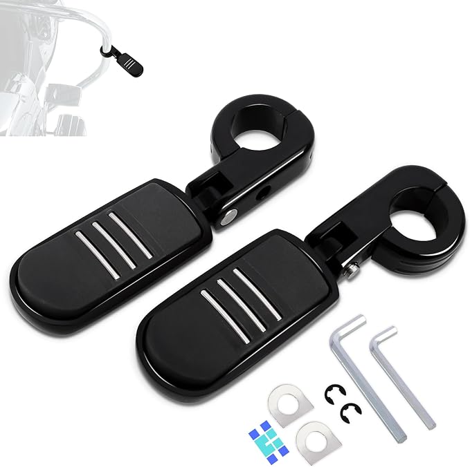 Adjustable Highway Foot Pegs for Harley Touring 1.25" （32mm）engine guards