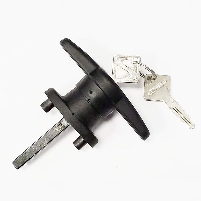 Gordon Glass Co. A.R.E. QLT T-Handle - Clockwise Rotation | T-Handle for are Pickup Truck Camper Shell Door with 2 Keys