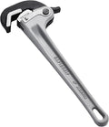 VEVOR Pipe Wrench, 14" Aluminum Straight Pipe Wrench, Automatic Jaw Adjustment, Adjustable Plumbing Wrench, Easy to Carry, Ergonomic Handle, Hangable Design, for Water Pipes, Automotive Repairs