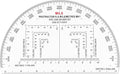 CYA Military Map Protractor for Land Navigation, Military Style UTM/MGRS Coordinate Scale, 6" RA