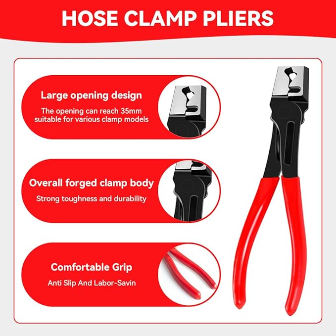 Automotive Electrical Disconnect Pliers Set with Storage Box, 4-Piece Connector Separator & Terminal Removal Tool for Mass Air Flow Sensors, Fuel Injectors, Straight & 60° Jaw