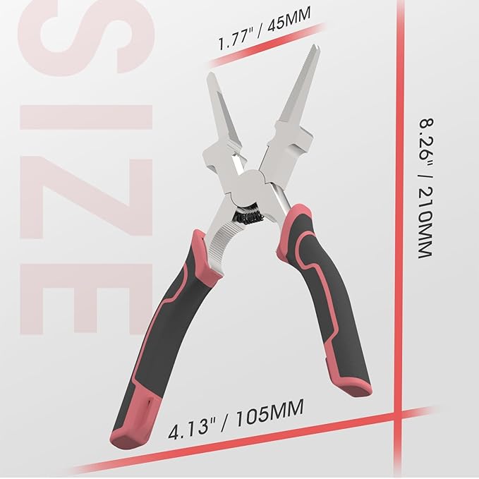 YESWELDER 8" MIG Welding Pliers, Anti-Rust and Durable High-Carbon Steel, Black&Pink All-In-One Multifunctional MIG Pliers for Professional Welding