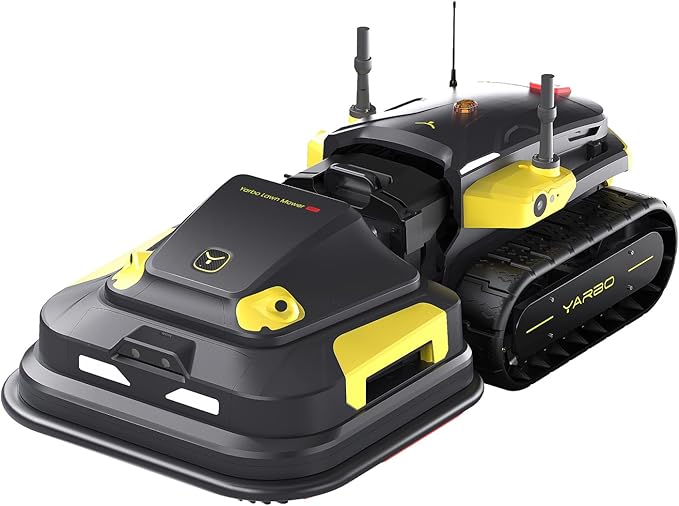 YARBO Robot Lawn Mower Pro with Modular Design for Large Yard up to 6 Acres, Perimeter Wire Free APP Control Robotic Lawnmower with 0.8"-4.0" Cutting Height, AI Vision & RTK for Navigation