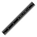 PEC Tools 6-inch Metal Ruler, Stainless Steel with Black Chrome Finish, 16R Graduation (1/32", 1/64", 1/50", 1/100") High-Precision, High Wear Resistance, High Contrast, Machinist Rule, Made in USA