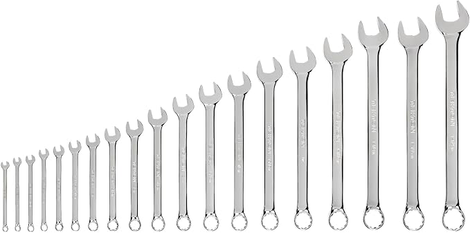 TEKTON Combination Wrench Set, 19-Piece | WCB90104 | 1/4 - 1-1/4 in.