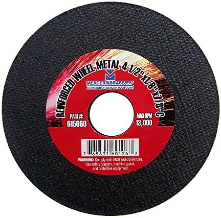 Mercer Industries 615060-4-1/2" x 1/8" x 7/8" Cut-Off Wheels for Metal (20 pack)