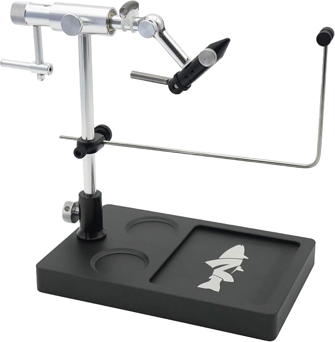 V2 Rotary Fly Tying Vise w/Travel Base, Silver