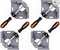 4pcs Corner Clamp - Right Angle 90 Degree Wood Clamps For Woodworking, With Adjustable Swing Jaw Aluminum Alloy Frame, For Welding, DIY Woodworking