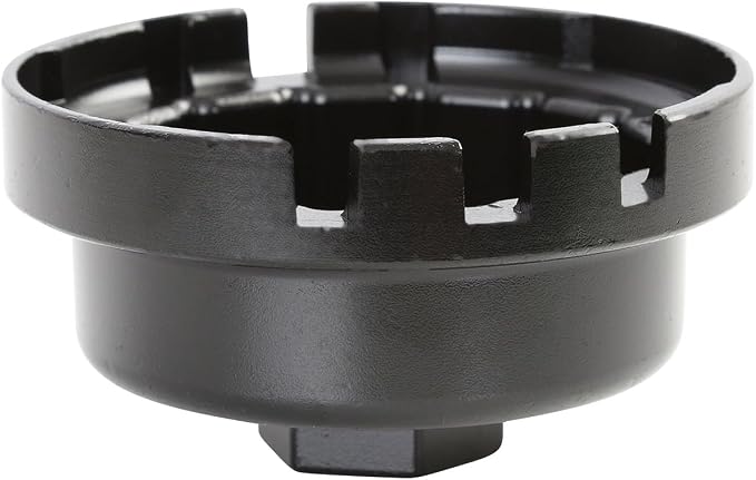 OEMTOOLS 25451 64.5 mm Oil Filter Cap Wrench, Oil Filter Wrench 14 Flute Design, Oil Filter Removal Tool Heavy-Duty Cast Aluminum, Compatible with 3/8" Drive and 27 mm Wrench