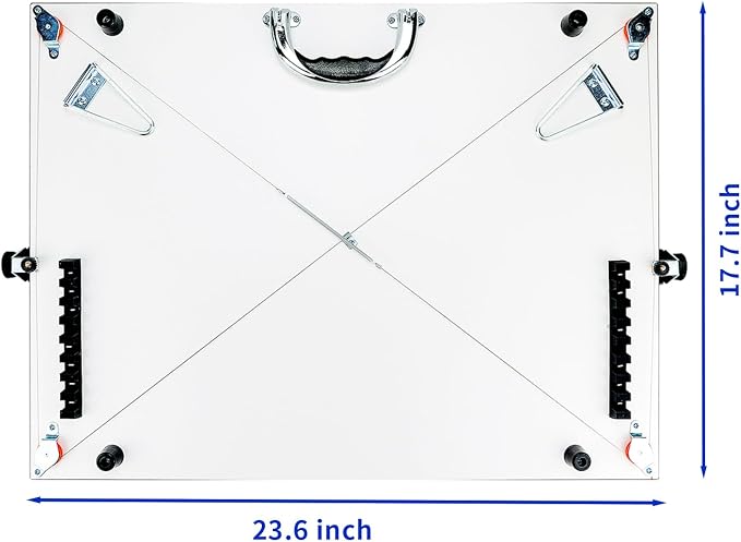 A2 Drawing Board Portable Drafting Board 24 x 18 Inches Drafting Table with Parallel Bar, Angle Adjustable Measuring System Angle Parallel Drawing Board