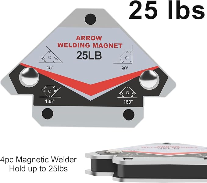 GUTIMORE Welding Magnets 25LB&55LB 6Pcs Welding Magnet Set, Magnetic Welding Holder, Holding Power Welding Accessories