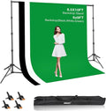 EMART Green Screen Backdrop Kit 8.5x10FT with 3Pcs 6x9ft Backdrop for Party