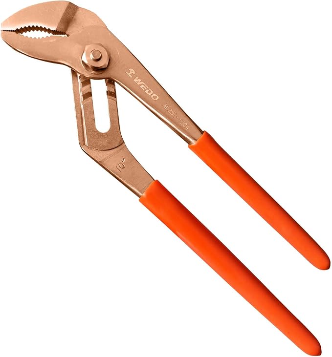 WEDO 6" Groove Joint Pliers,Tongue-and-Groove Pliers,Beryllium Copper,Non-magnetic,Length 150mm,Max jaw opening 25mm,DIN Standard, BAM & FM Certificate