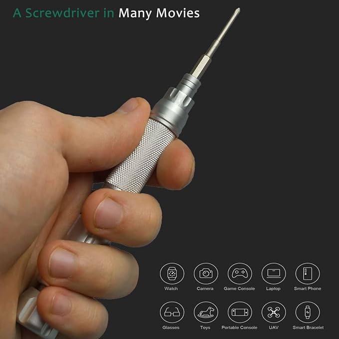 Small Precision Screwdriver Set for Electronics,22-in-1 Mini Screwdriver Set with 22 S2 Magnetic Screw Driver Bits and Extendable Handle,Multi-bit Tool Kit for Eyeglass Computer Laptop Watch