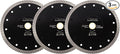 SHDIATOOL Diamond Turbo Blade 7 - Inch Super Thin Cutting Disc for Porcelain Ceramic Tile Granite Dia 180mm 3pieces