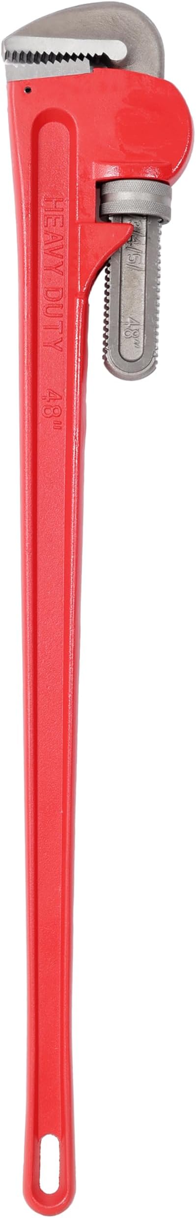 Pipe Wrench, 48" Aluminum Straight Pipe Wrench, Automatic Jaw Adjustment, Adjustable Plumbing Wrench, Easy to Carry, Ergonomic Handle, Hangable Design, for Water Pipes, Automotive Repairs