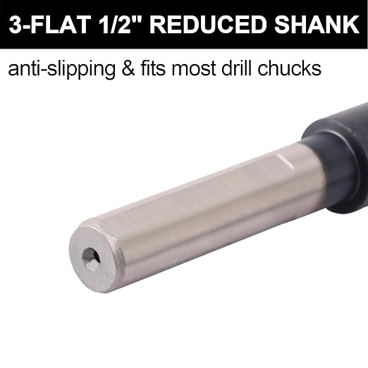 11/16 Drill Bit for Metal and Hardened Steel, M35 Cobalt 1/2 Inch Reduced Shank Industrial Grade Heavy Duty Drill Bit, with Index Storage Case