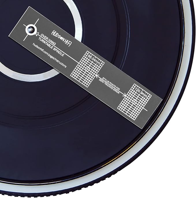 Turntable Phonograph LP Phono Cartridge Stylus Alignment Protractor Tool – Mirrored (VTA Sold Separately)