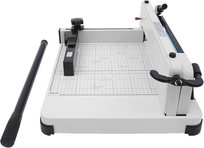 Heavy Duty Paper Cutter, 12 Inch Manual Guillotine Paper Cutter, 400 Sheets Capacity Cards Trimmer, Countertop Paper Cutting Equipment for Office, Home, Library, Reference Room