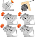 Quick Right Angle Fixing Clip, Multipurpose Stainless Steel 90° Degree Corner Clamp for Woodworking, T-shaped Right Angle Clamping Tool with Adjustable Swing Jaw Right Angle (4pcs-Closed Type)