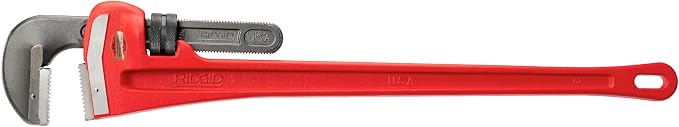 Ridgid 60 HD 8" capacity, 60" Long Heavy-Duty Straight Pipe Wrench, Red, Medium