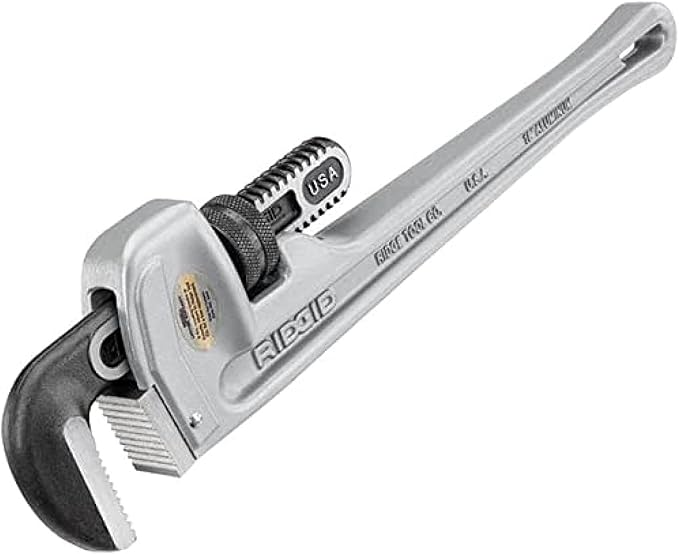 RIDGID 31100 Model 818 Aluminum Straight Pipe Wrench, 18-inch Plumbing Wrench