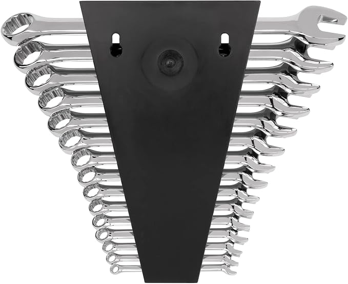 TEKTON Combination Wrench Set, 15-Piece | WCB92106 | 1/4 - 1 in., Rack