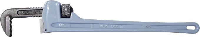 Pipe Wrench 24 Inch, Rigid Pipe Wrench Sets Aluminum Adjustable | Professional Heavy Duty Hangable Design for Plumbing, Home, Vehicle Repair (24'' Pipe Wrench)