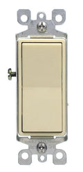 Leviton 15 Amp, 120/277 Volt, Decora Rocker 4-Way AC Quiet Switch, Residential Grade, Grounding, 5604-2I, Ivory