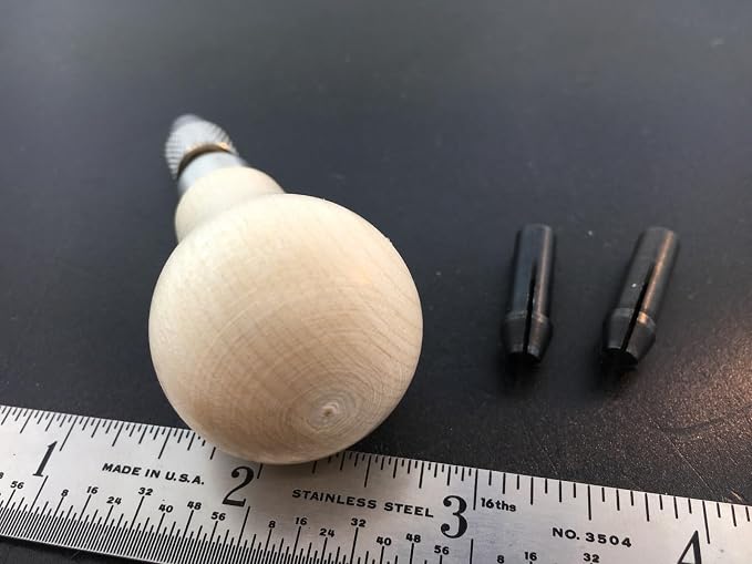 Wood Handle Pin Vise Tool with 2 Chucks