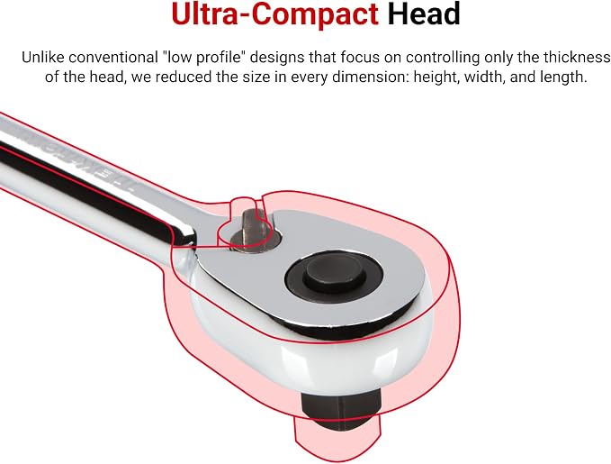 TEKTON 1/4, 3/8, 1/2 Inch Drive Ratchet Set, 3-Piece | SRH99124 | 9, 12, 18 in., Quick-Release, Comfort Grip