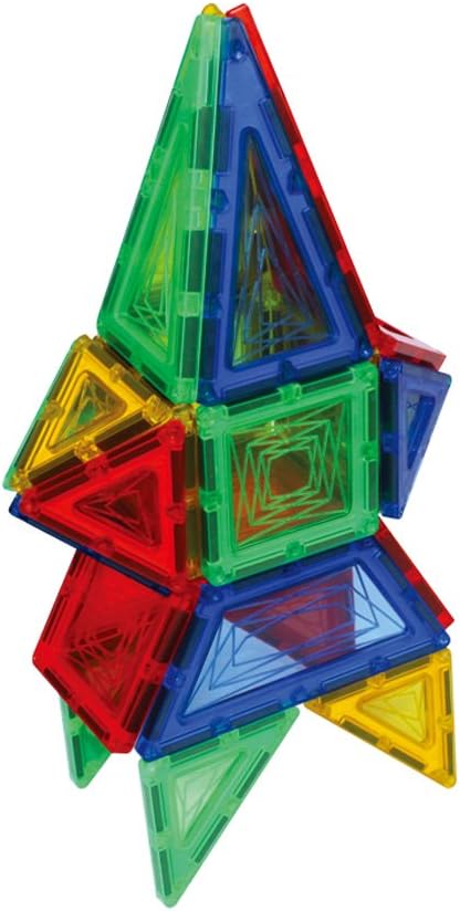 POPULAR PLAYTHINGS Mag-Snaps Magnetic Construction Set, Stem Building Toy for Kids Ages 3 & Up, Gifts for Children and Classrooms - 100 Pieces