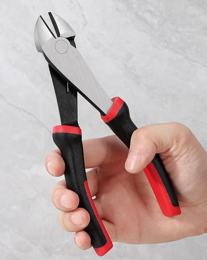 IGAN Wire Cutters Heavy Duty (Pack of 4), 7-inch Side Cutters Dikes, Ultra Tough and Durable Diagonal Cutters with Spring-loaded, Ideal Cutting Pliers for Electricians and Homes