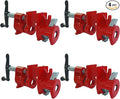 ATPEAM 1/2'' Wood Gluing Pipe Clamp Set 4 Pack Heavy Duty Cast Iron Quick Release Pipe Clamps for Woodworking (4, 1/2")