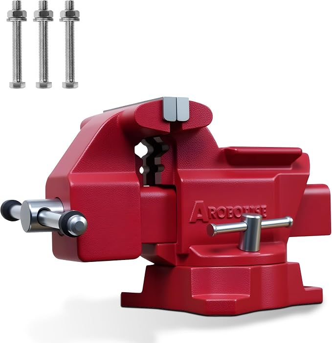 5.5"Bench Vise, 5"Jaw Opening 210° Swivel Base 3.2" Throat Depth