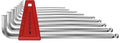 PB Swiss 212LH-10 9-Piece Long Chrome Ballpoint Hex Allen Key Set