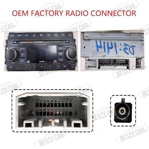 16pin Car Stereo Radio Power Retrofit Wiring Harness Adapter fits for Jeep Wrangler Cherokee Compass Grand Patriot Dodge Caliber Voyager Chrysler Sebring