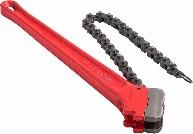 Mophorn Heavy Duty Oil Filter Chain Wrench, 36 inch, Double-Jaw & Anti-Skip Teeth, Ergonomic Handle, Rustproof Chain 30 inch