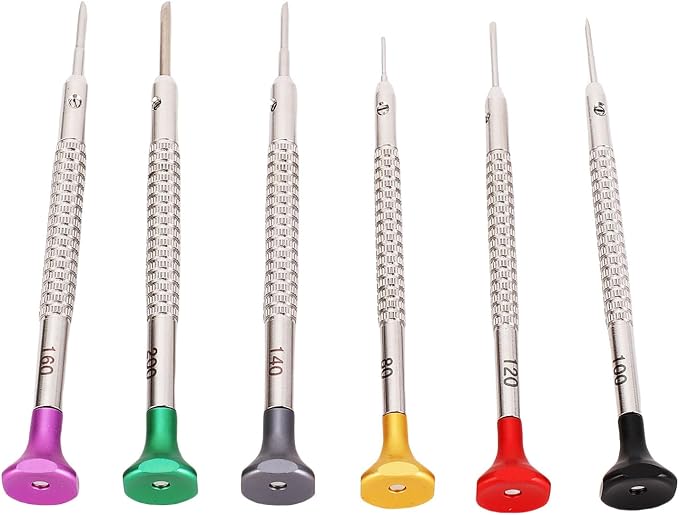 Precision Jewelers Screwdriver Set, 6Pcs Micro Watch Screwdriver Set for Watch, Jewelry, Eyeglass, Electronics Repair