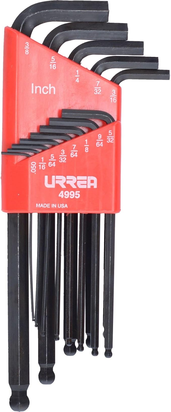 Urrea 49822 Ball L-Type Hex Key 2 Rack Set