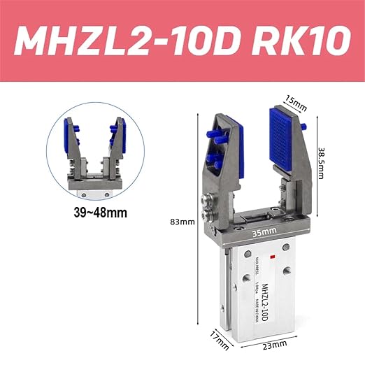 1pcs MHZ2 Finger Cylinder Parallel clamp Claw Fixture MHZ2-16D MHZ2-20D Bracket Extended Internal Support Bracket(MHZL2-10D RK10)