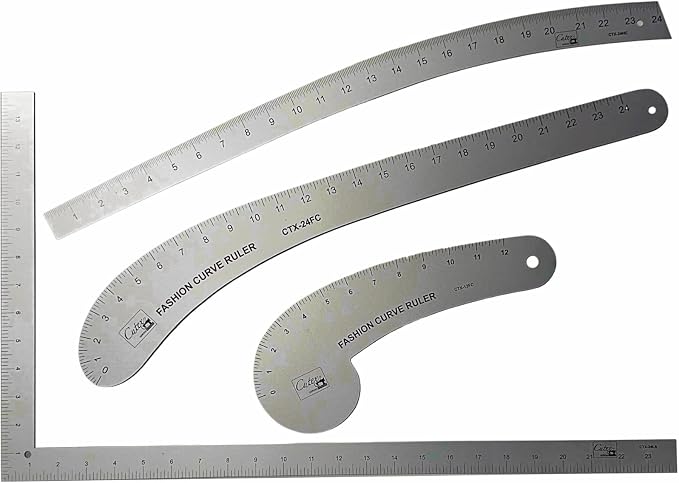 Cutex Fashion Designers Ruler Kit - French Curves, L-Square, Curve Stick